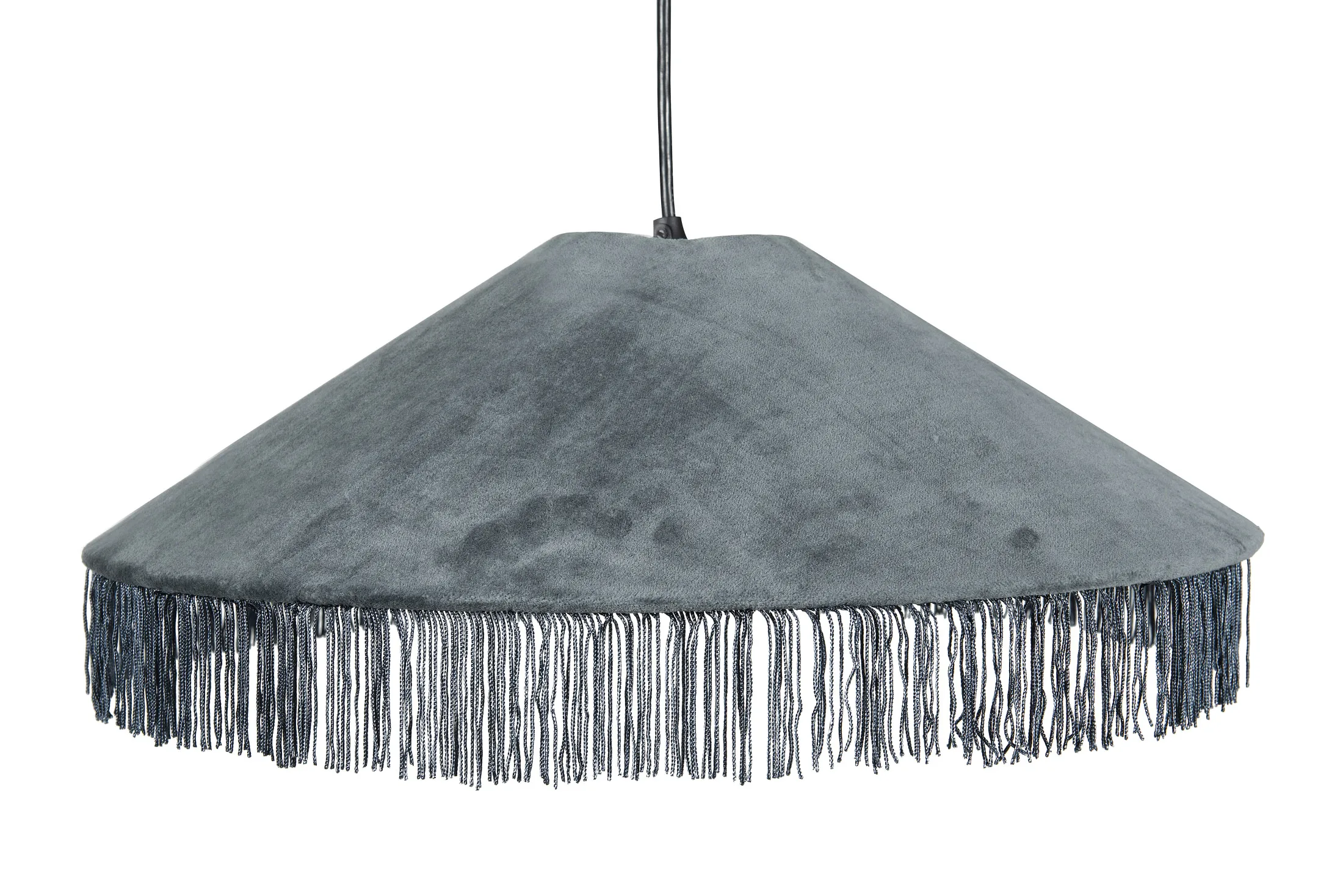 

Cotton Velvet Pendant Light with Tassels