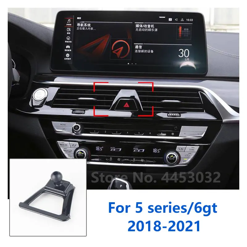 

Car Phone Holder Mounts Special For BMW 5 Series G30 G31 F10 F11 6GT G32 GPS Fixed Bracket Base 17mm Accessories 2011-2021