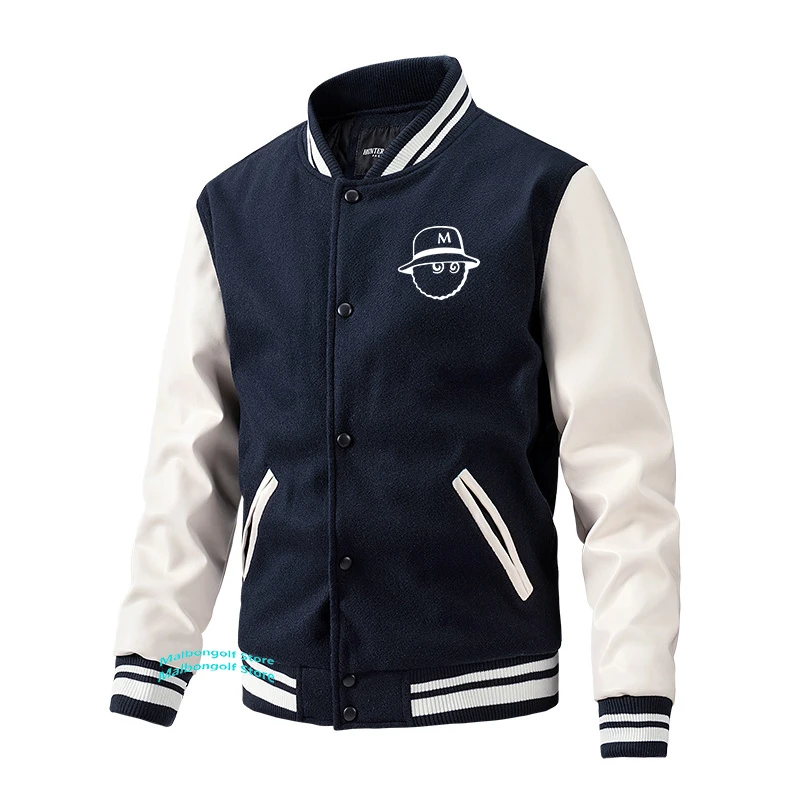 New Autumn Men Golf Jacket Spring Autumn Golf Clothing 2022 MalBon Velvet Coat Fashion Casual Windbreaker Jacket