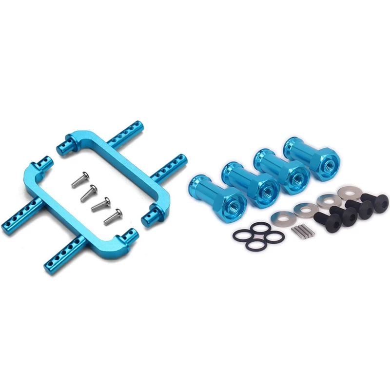 

4Pcs Aluminum 12Mm Hex Hub 24Mm Extension Adapter Wheel Spacer Widener & 2Pcs Aluminium Alloy Car Shell Support Bracket