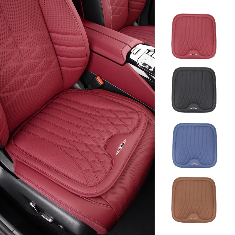 Car Seat Leather Headrest Lumbar Cushion Pillow Neck Waist Support Accessories For MINI WORKS Cooper R56 F50 F55 F56 R50 R53 R5