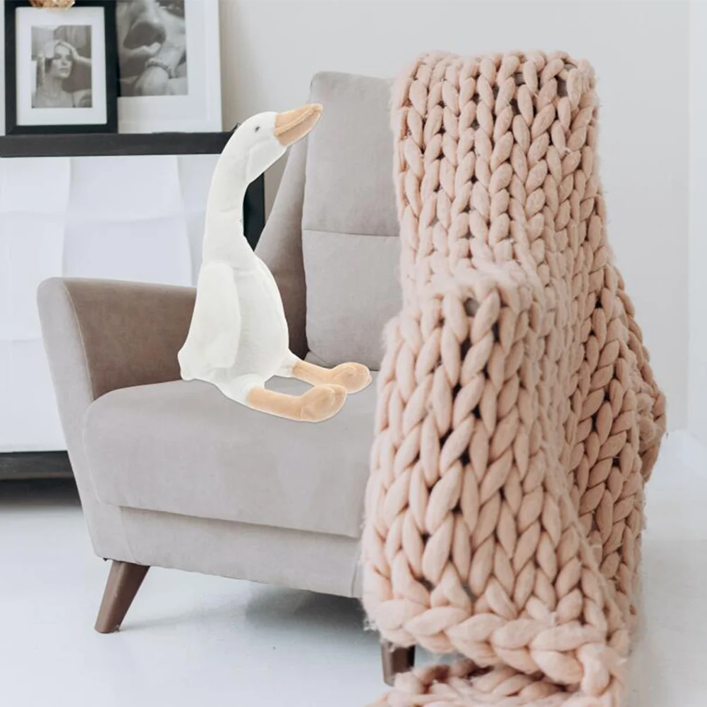 

Artificial Simulation Swan Child Themberchaud Plush Pp Cotton Goose Throw Pillow