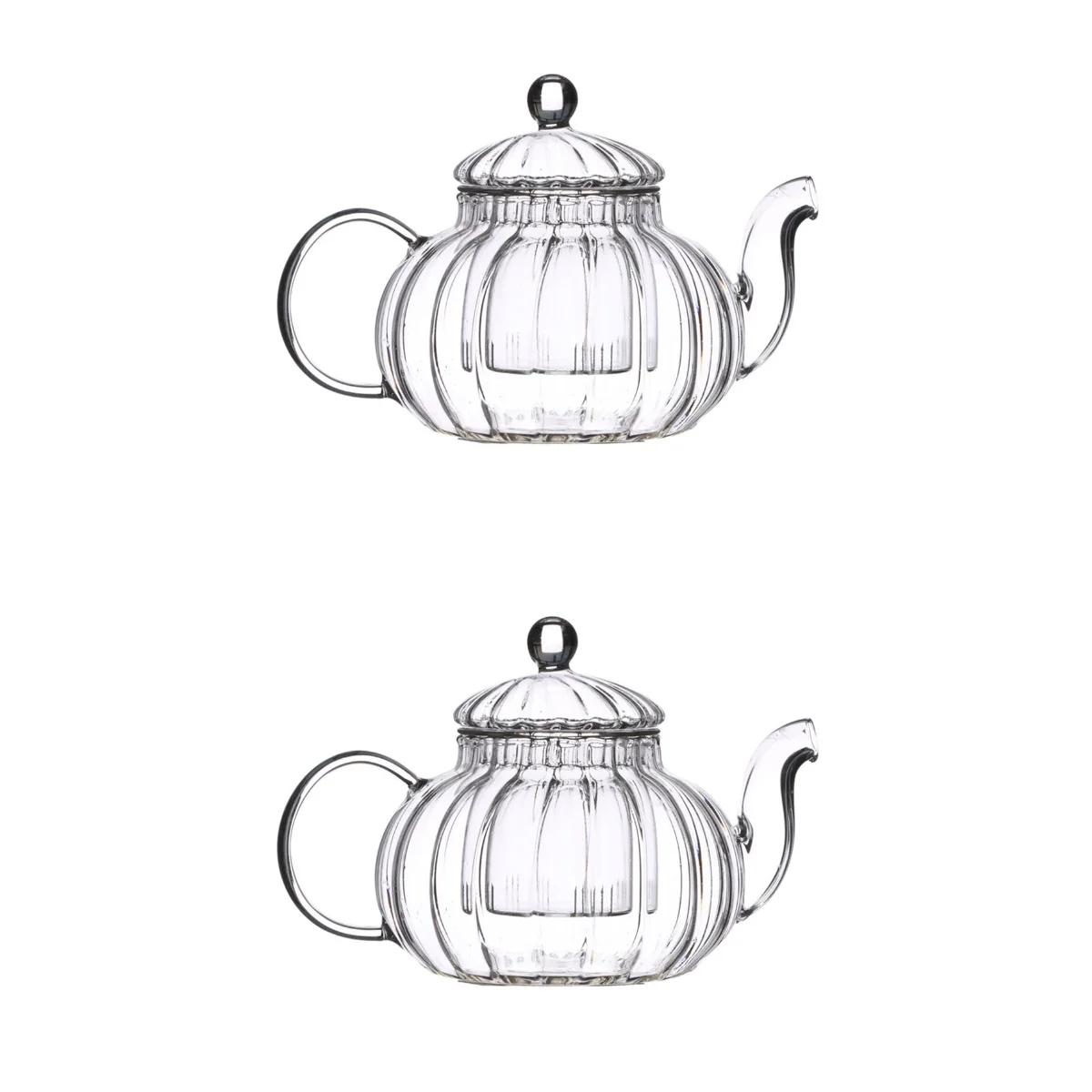 

2 pcs Kettle Heat-Resistant Tea Pot Flower Tea Set Transparent Tea Pot