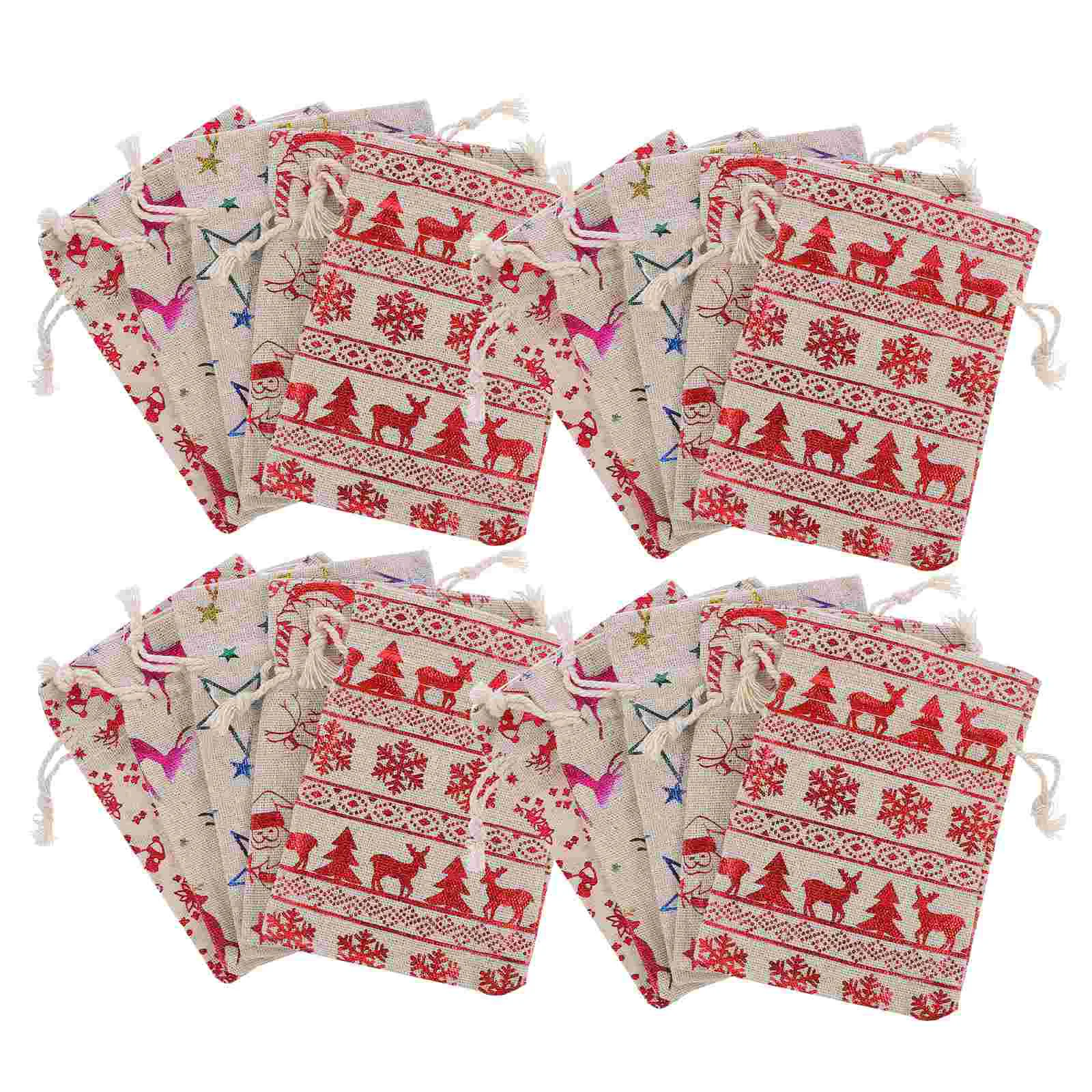 

Christmaspouch Candydrawstring Suppliesfestival Cookie Gifts Giftpurse Pouches Present Cloth Nowmanstring Burlap Wrapping