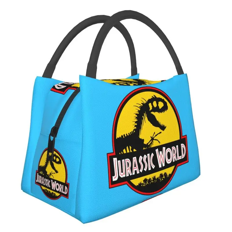 

Dinosaur World Jurassic Park Adventure Movie Insulated Lunch Bags for Outdoor Picnic Resuable Thermal Cooler Bento Box Women