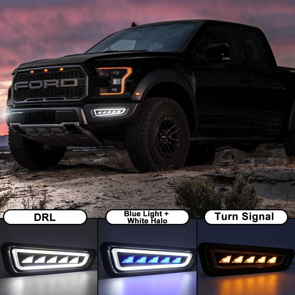 Водонепроницаемые противотуманные фары POVTOR 2 шт. 12 В со светло-голубым цветом для