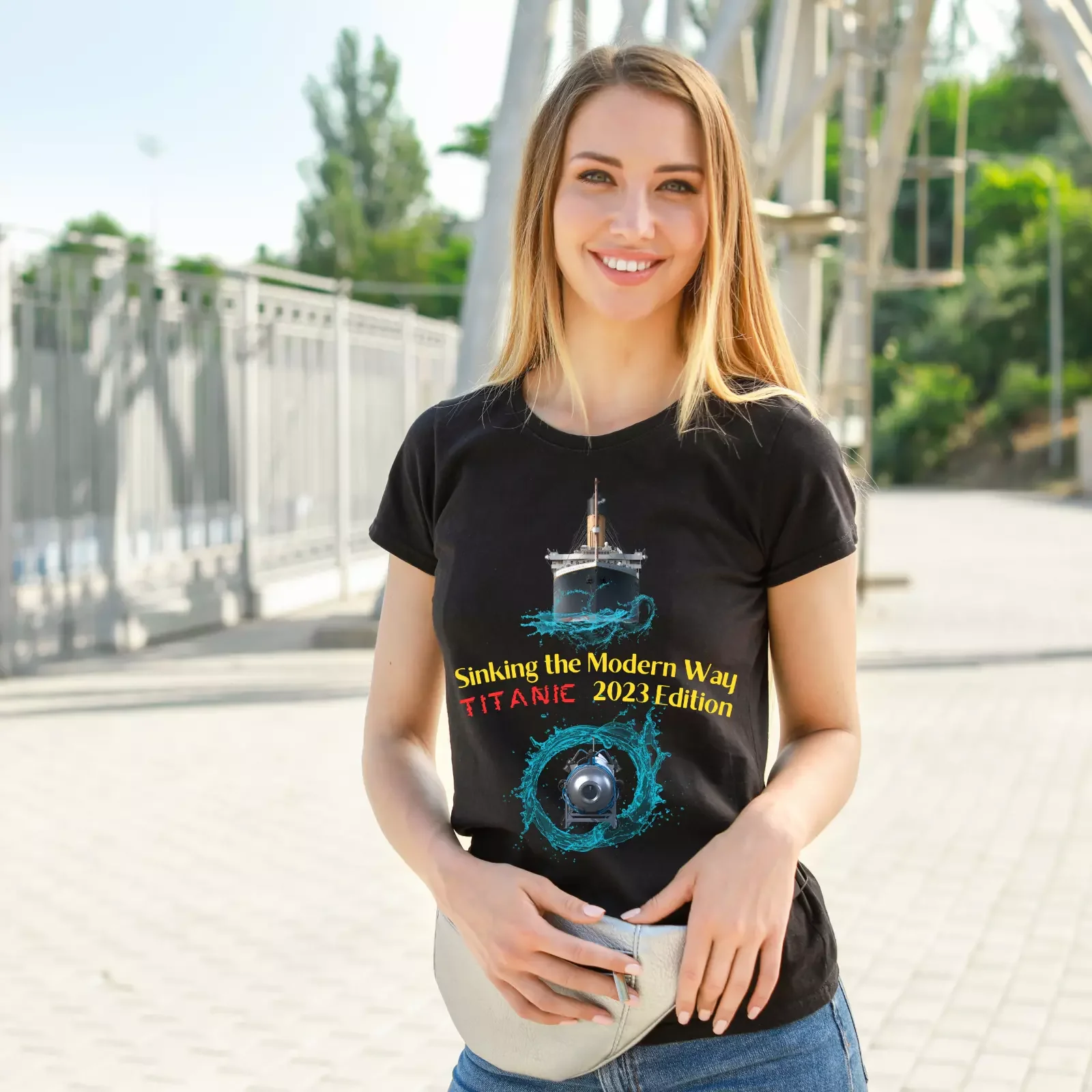Погружная экспедиция Титаник океанат Титан подводная лодка Футболка 100% хлопок Круглый вырез короткий рукав Повседневная мужская футболка Размер S-3XL (art.: 3920c867a8911) - 3920c867a8911