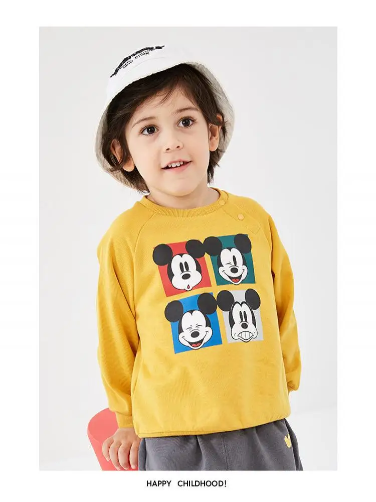 

Disney Spring and Autumn Suit Boys Handsome Cartoon Crewneck Hoodie Suit Boys'o-Neck Two Piece Suit