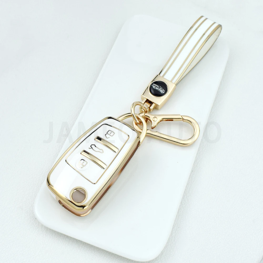 

Для Audi A1 A3 A6 A6L Q2 Q3 Q7 TTS R8 S6 RS3 ТПУ автомобильный флип-ключ флип-брелок защита брелок чехол автомобильные аксессуары
