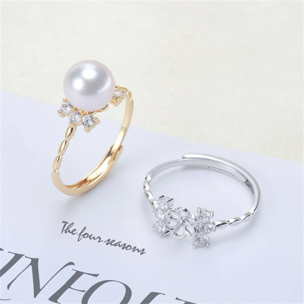 

Женское кольцо с жемчугом 7-9 мм, из серебра 925 пробы