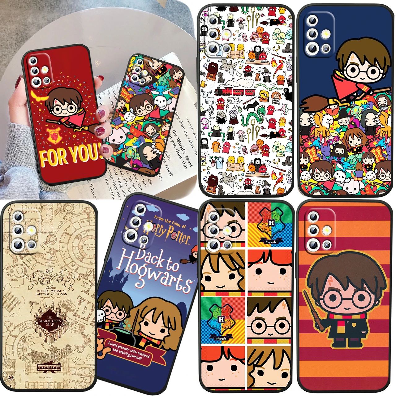 

Cartoon Harrys Potters Wand Cute For Samsung A04 S A71 A51 A42 A41 A30 A32 A21S A12 A11 A01 A02 4G 5G Liquid Rope Phone Case