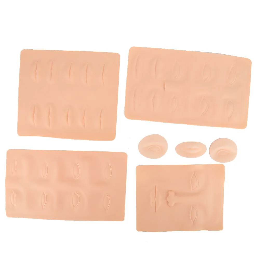 

3Pcs Tattoo Practice Skin Permanent Makeup Microblading Eyebrow Lip Training Silicone Fake Skin