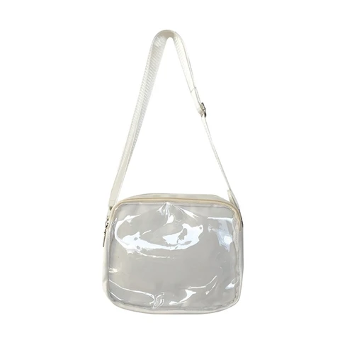 Прозрачная сумка через плечо для школьниц, женская прозрачная сумка через плечо в японском стиле для отображения значков аниме