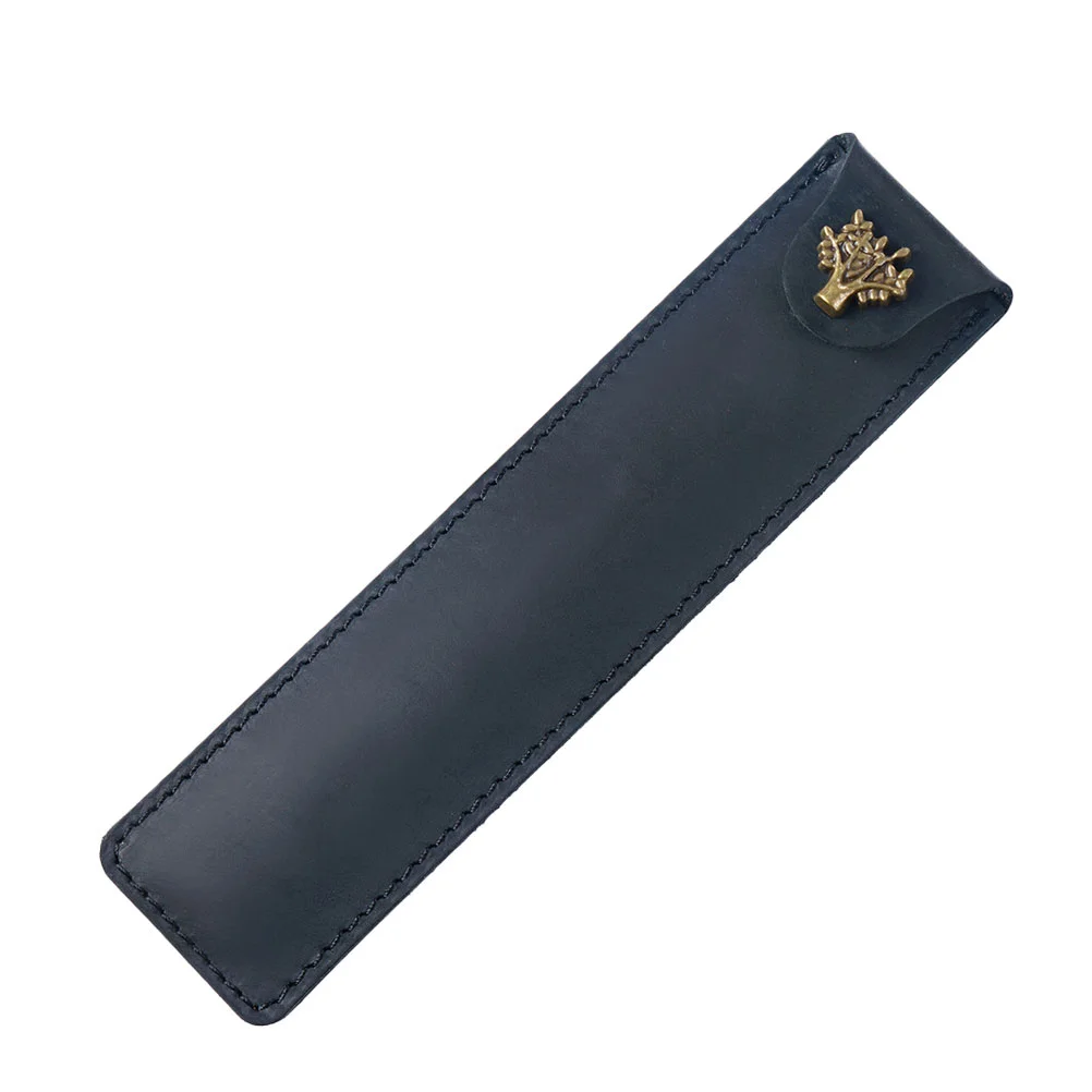 

Genuine Single Pen Case: Single Fountain Pen Single Pen Holder Sleeve Vintage Pen Pocket Protector Bookworm Gift Black