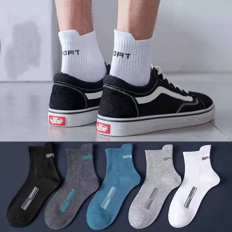 5pairs Brothock Plantar Fascia Compression Socks Sweat-absorbent Deodorant Breathable Sweats Sports Pressure Funny Socks for Men