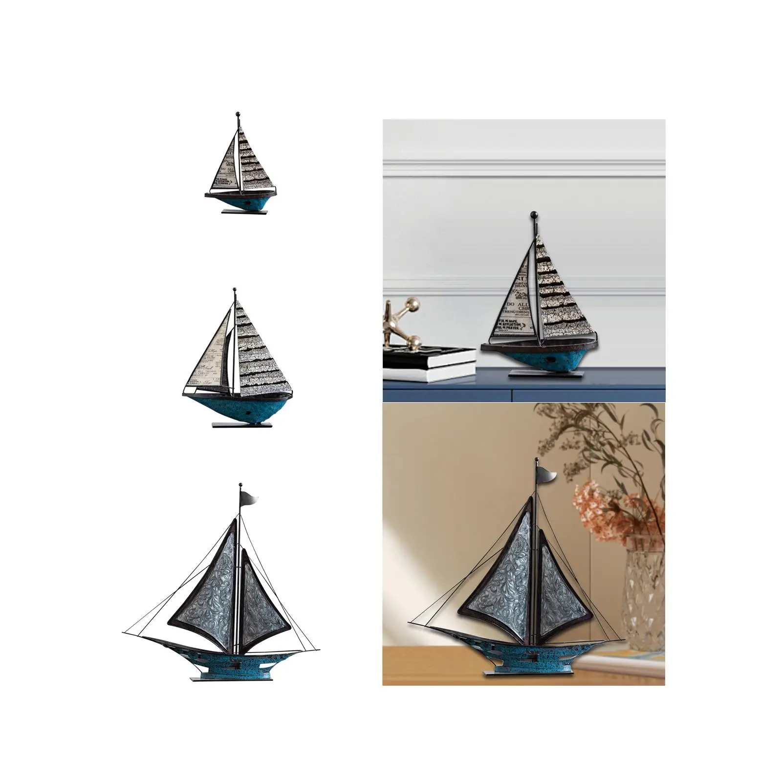 Декор парусной лодки подарок на новоселье произведение искусства железный