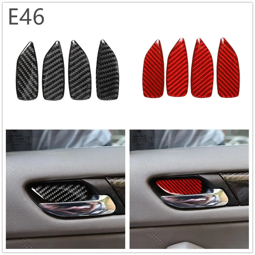 

Для BMW 3 серии E46 M3 1998-2005 внутренняя Автомобильная дверная ручка из углеродного волокна дверная чаша наклейка против цветов модификация