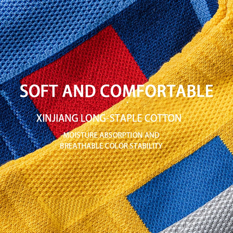 GYMIGO Men Sports Socks Creativity Professional Running Socks  Fitness Basketball Socks Quick Dry Cotton Socks For Men