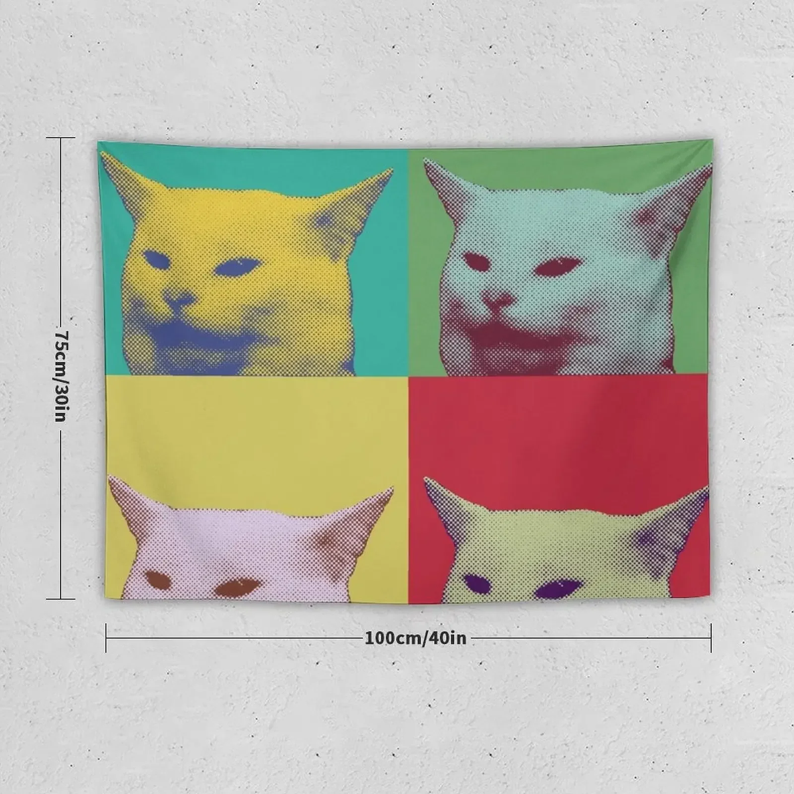 Популярное искусство яркий кошачий мем гобелен роскошные аксессуары для