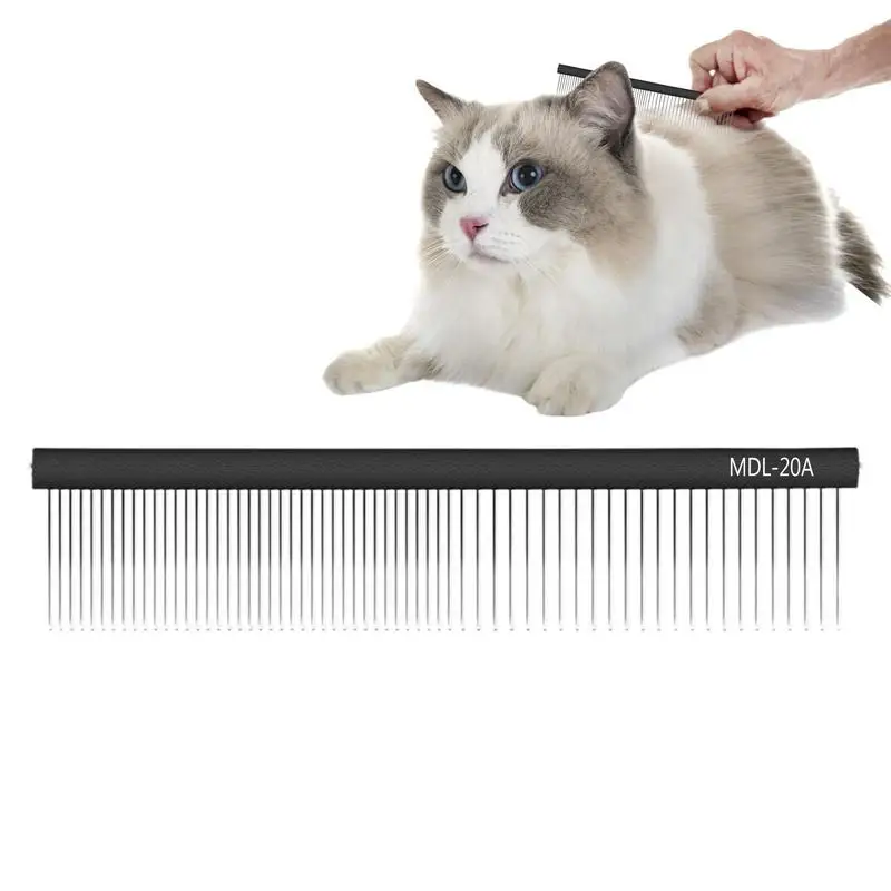 

Stainless Steel Dog Comb Pet Grooming Brush For Hair Removal Professional Dog Grooming Supplies Cat Dog Comb Beauty Straight Row