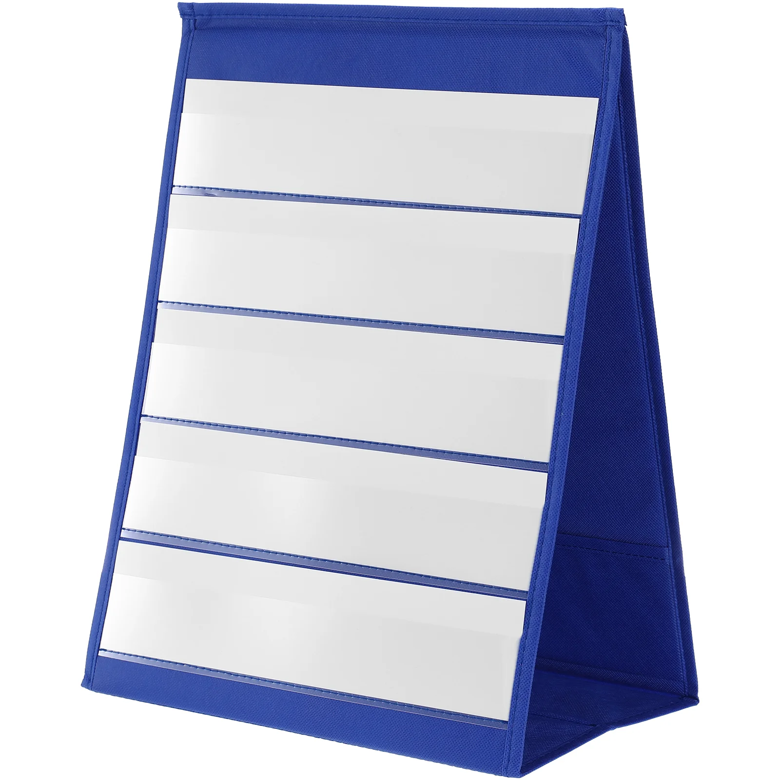 

Tabletop Pocket Chart Display Stand Fold Self-standing Desktop Cards Holder Calendar