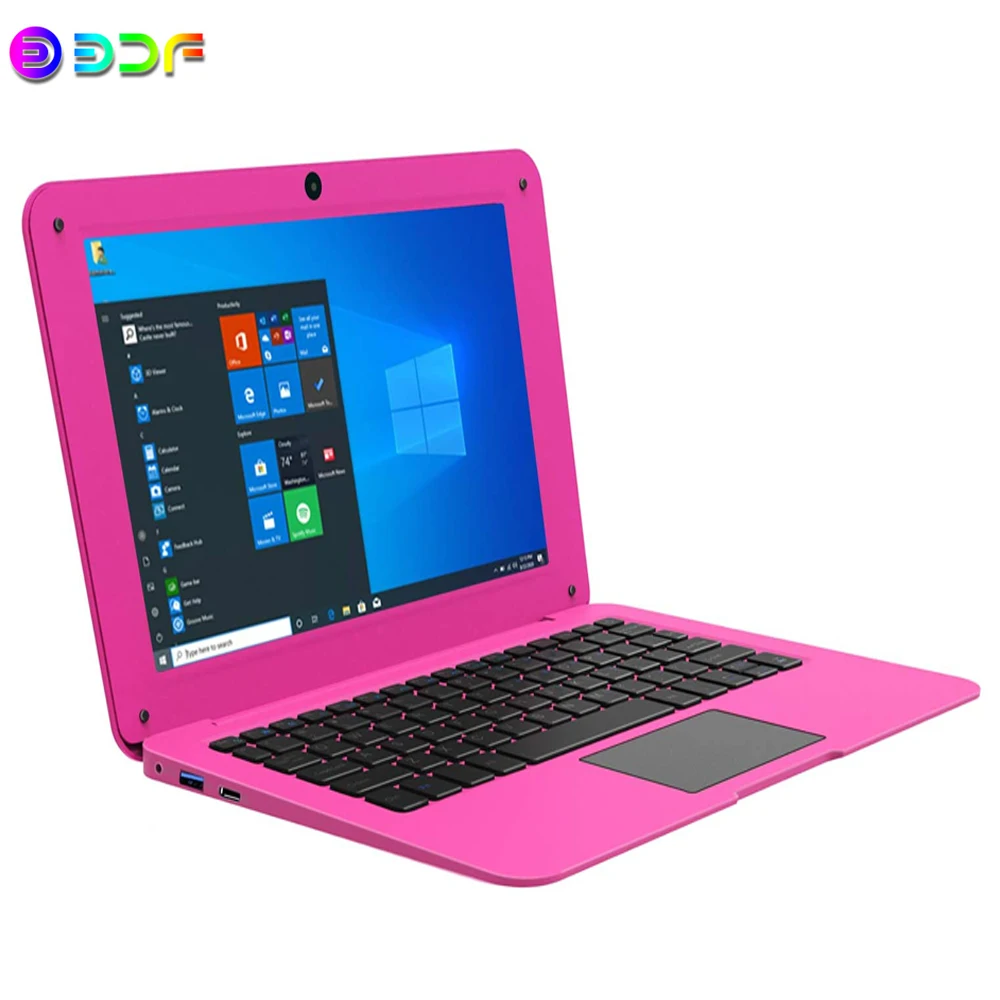 New 10.1 Inch Android 12 Ultrathin Netbook 2GB RAM And 64GB Storage Computer Ultra Thin Notebook With Android 12 OS (Pink)