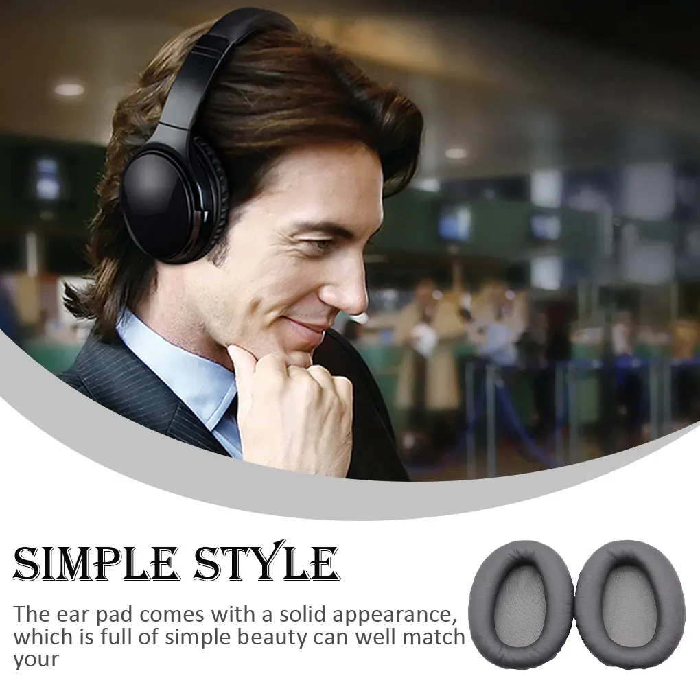 

Амбушюры для наушников, однотонные дышащие серые амбушюры, сменные накладки для беспроводных наушников CH700N