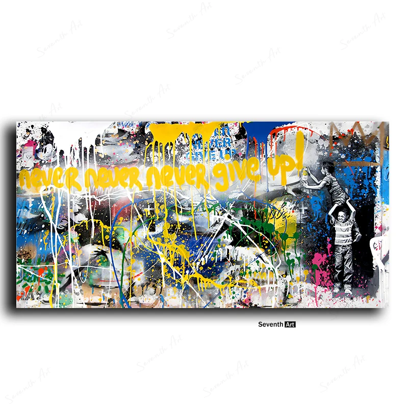 

Abstract Character Pop Art Street Wall Graffiti Art Canvas Painting Poster and Print Quadro Cuadro Pictures for Living Kids Room