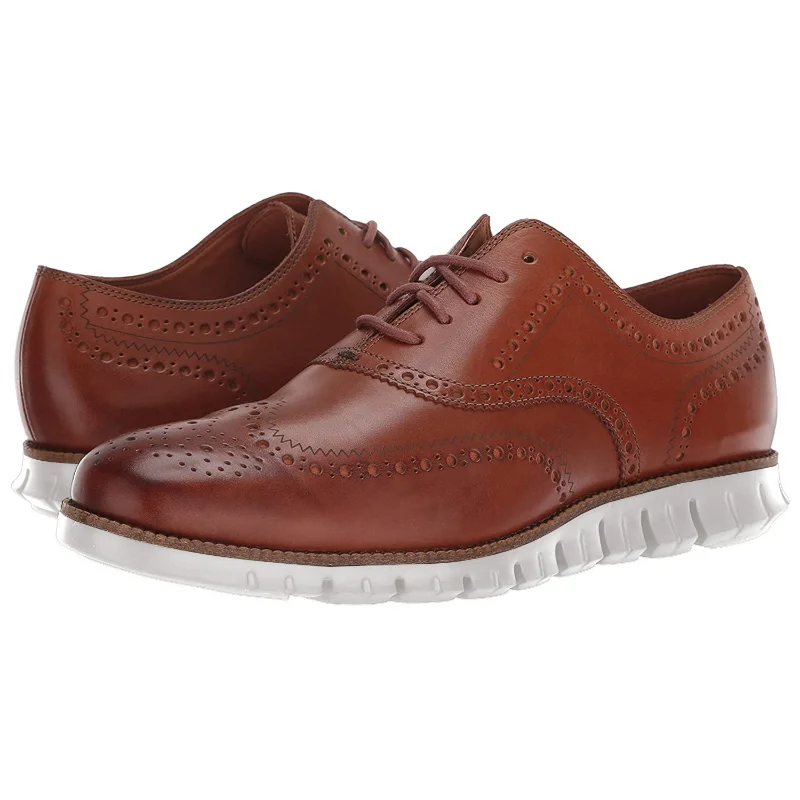 

Men Dress Shoes Carved Falt Casual Shoes Man Leather Soft Bottom Lace Up Male Borgue Shoes Nonslip Outdoor Light Chaussure Homme