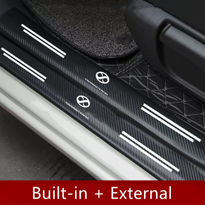 

4 шт., декоративные наклейки на пороги автомобиля, с логотипом