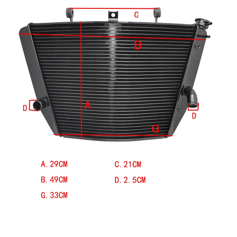 

Motorcycle Radiator Replacement Aluminium Cooling Cooler For Suzuki GSXR1000 GSX-R1000 2007 2008