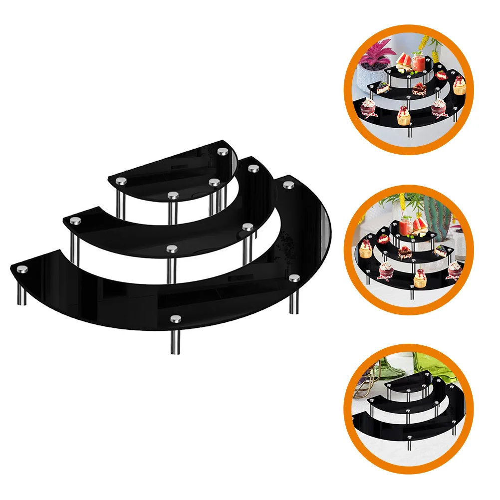 

Cake Display Stand Metal Brackets Tabletop Dessert Tall Three-dimensional Stands Acrylic Stackable Holder Decorating