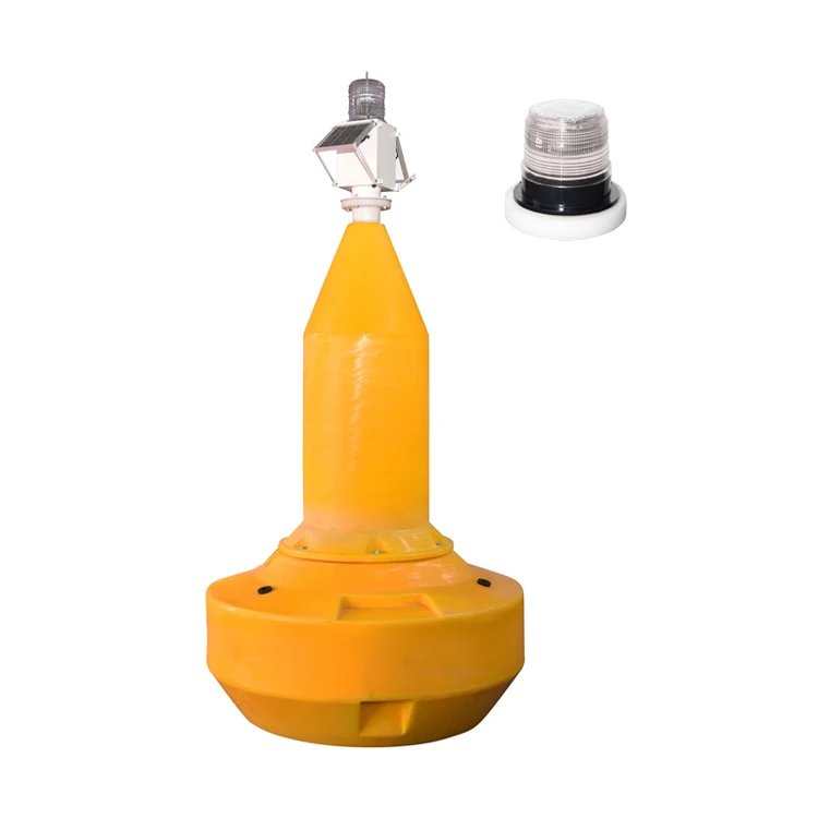 

Various types water buoy and floating marker aids to marine navigation