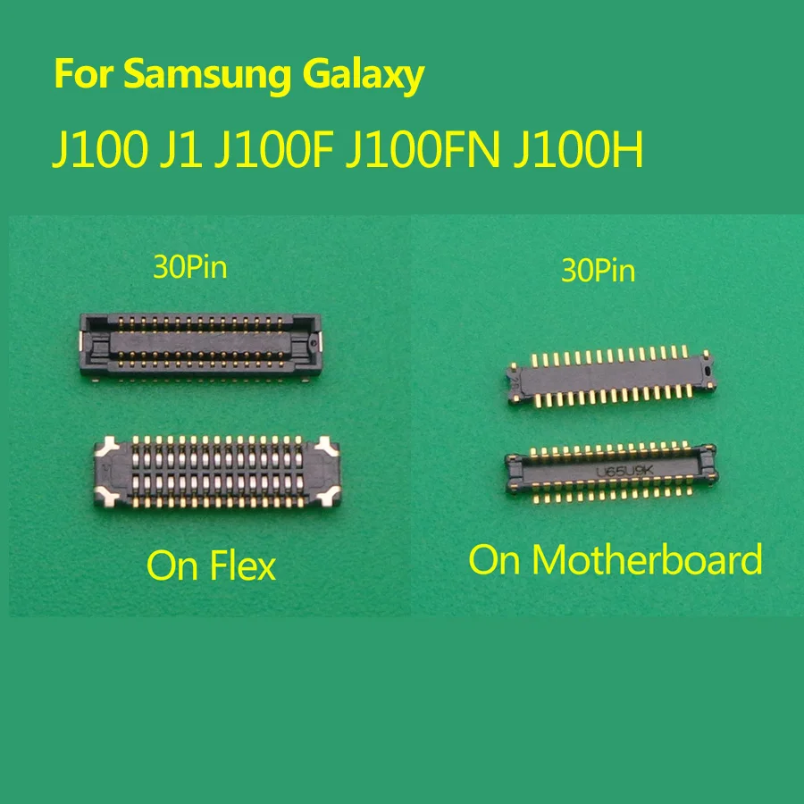 2-20 шт. 30-контактный ЖК-дисплей FPC Разъем для Samsung Galaxy J100 J1 J100F J100FN J100H экран гибкий порт на материнской плате