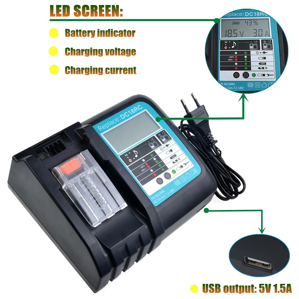 Makita 18V 6.0 8.0Ah akumulator bateria do narzędzi Makita elektronarzędzia z LED wymiana litowo-jonowa LXT BL1860 1850 V 6000mAh 3 Makita 18V 6.0 8.0Ah akumulator bateria do narzędzi Makita elektronarzędzia z LED wymiana litowo-jonowa LXT BL1860 1850 V 6000mAh 3