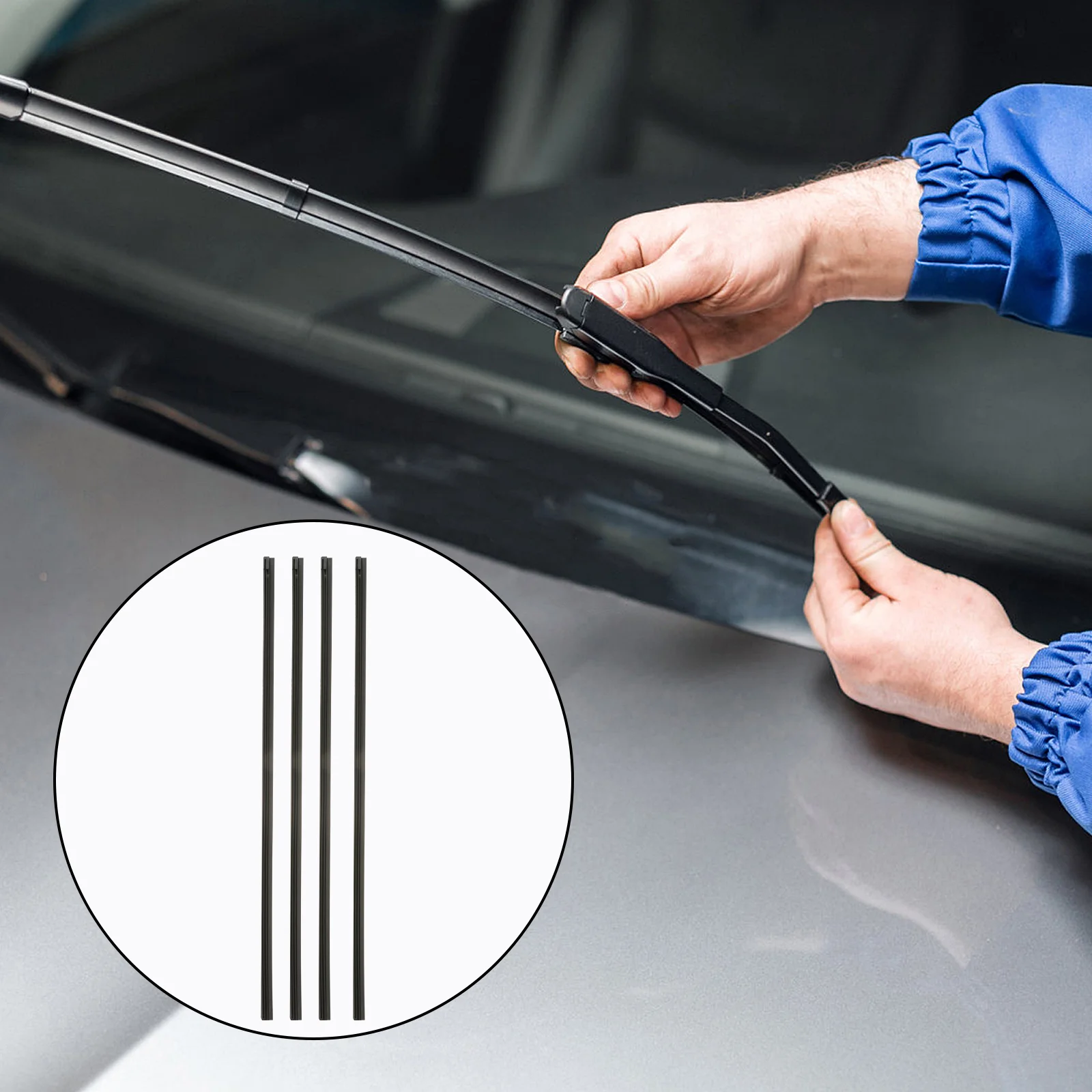 

4pcs Portable Professional Car Windshield Wiper Car Windshield Wiper with Bone