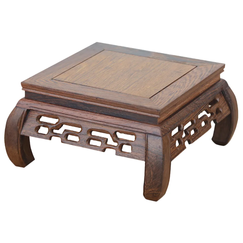 

Desk Shelves Top Base Riser Rack Planter Stand For Home Flower Pots Wooden Fish Bowl Potted