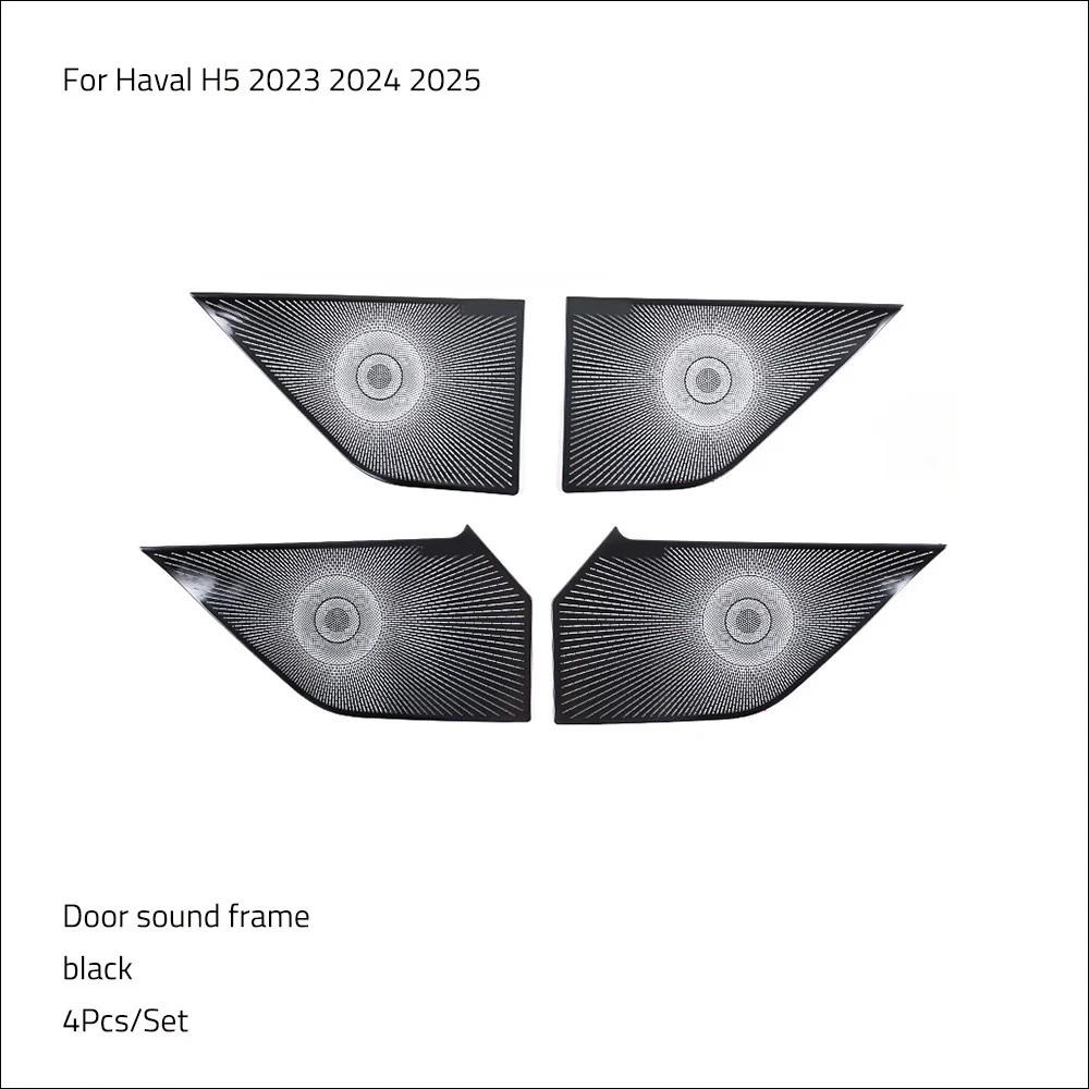 

Для HAVAL H5 2023 2024, внутренняя дверь из нержавеющей стали, стереодинамик, аудиокольцо, крышка, звуковая рамка, декоративная отделка, Стайлинг автомобиля