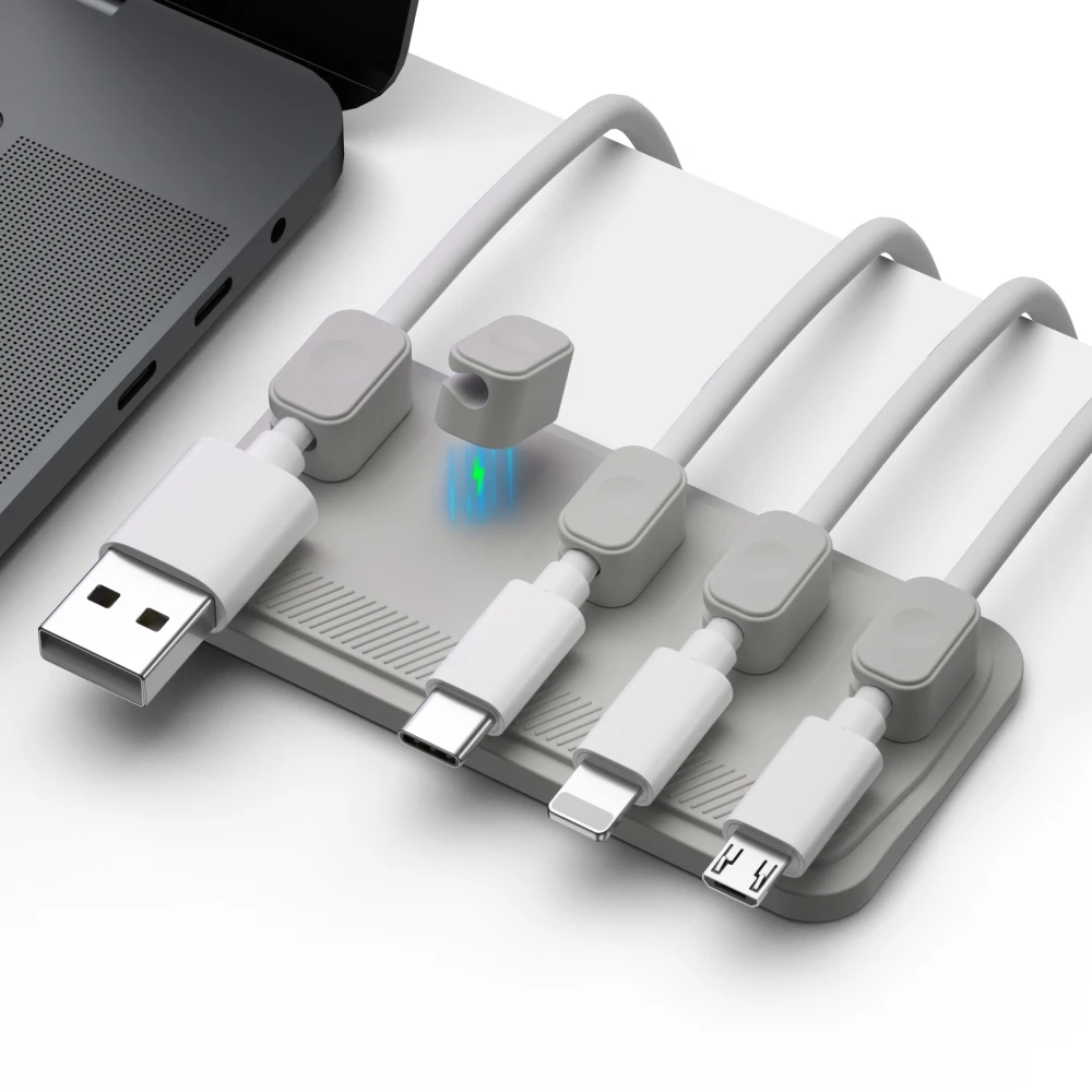 

Silicone Wire Organizer Cord Management Clip Seamless Self-adhesive Winder Usb Cable Winder Cable Organizer Smart Cable Holder