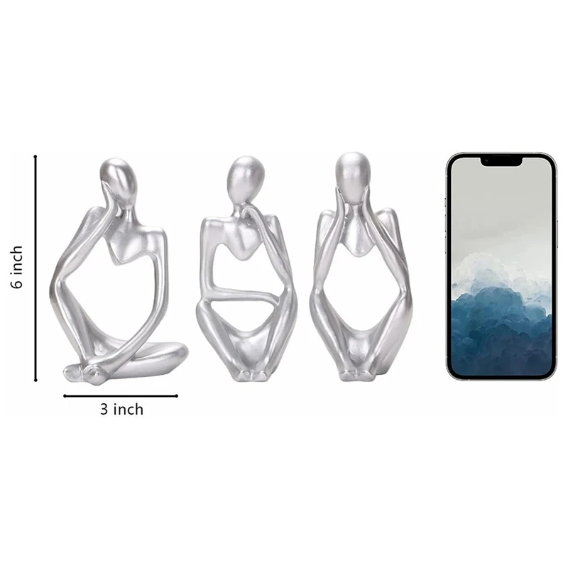 Постамент! Абстрактная статуя Мыслитель Декор для домашнего офиса, книжной полки или столешницы.