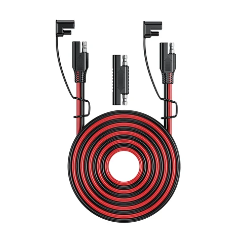 Быстроразъемный Удлинительный кабель, кабель для зарядки аккумулятора SAE к SAE 12V-36V 16AWG, Быстроразъемное Соединение, пылезащитный автомобильный кабель 16 AWG