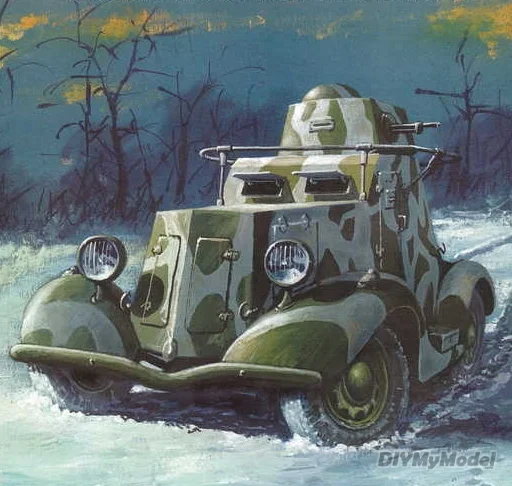 

DIYMyModeI русский ba-20m бронированный автомобиль DIY ручной работы Бумага модель комплект ручной работы игрушки головоломки подарок фильм реквиз...