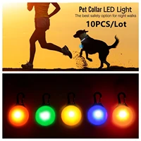 10 pcs led luminous collar pet dog pendant night safety glowing pendant light collar pedant pet supplies dog or cat accessories