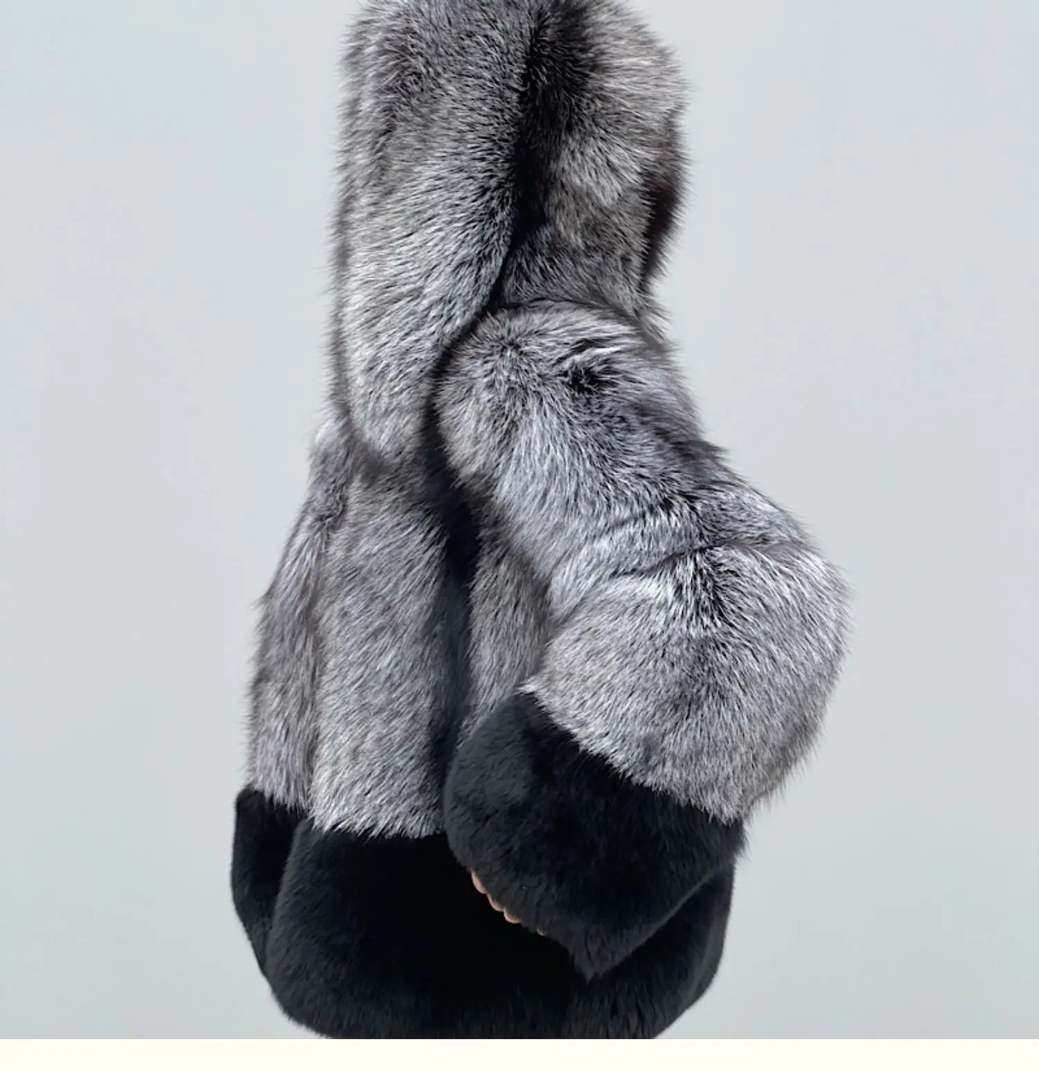 Luxury Real Fur  for Women 2022 Fashion Elegant Silver Red Fox Fur Coats Evening Party Winter Female Coat