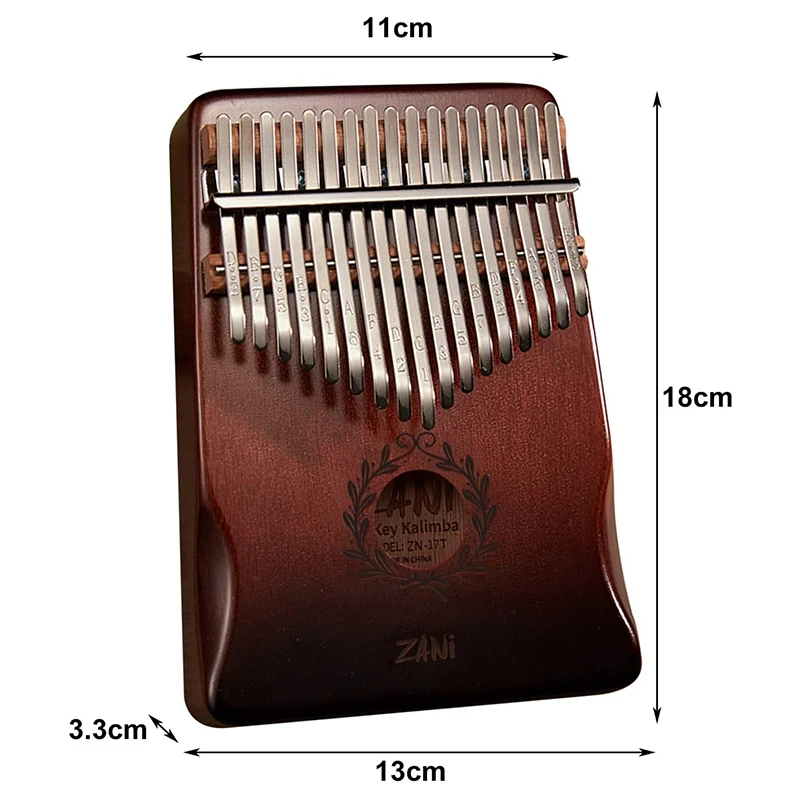 Калимба Zani с 17 клавишами молотком для настройки чистящая ткань пианино пальцев