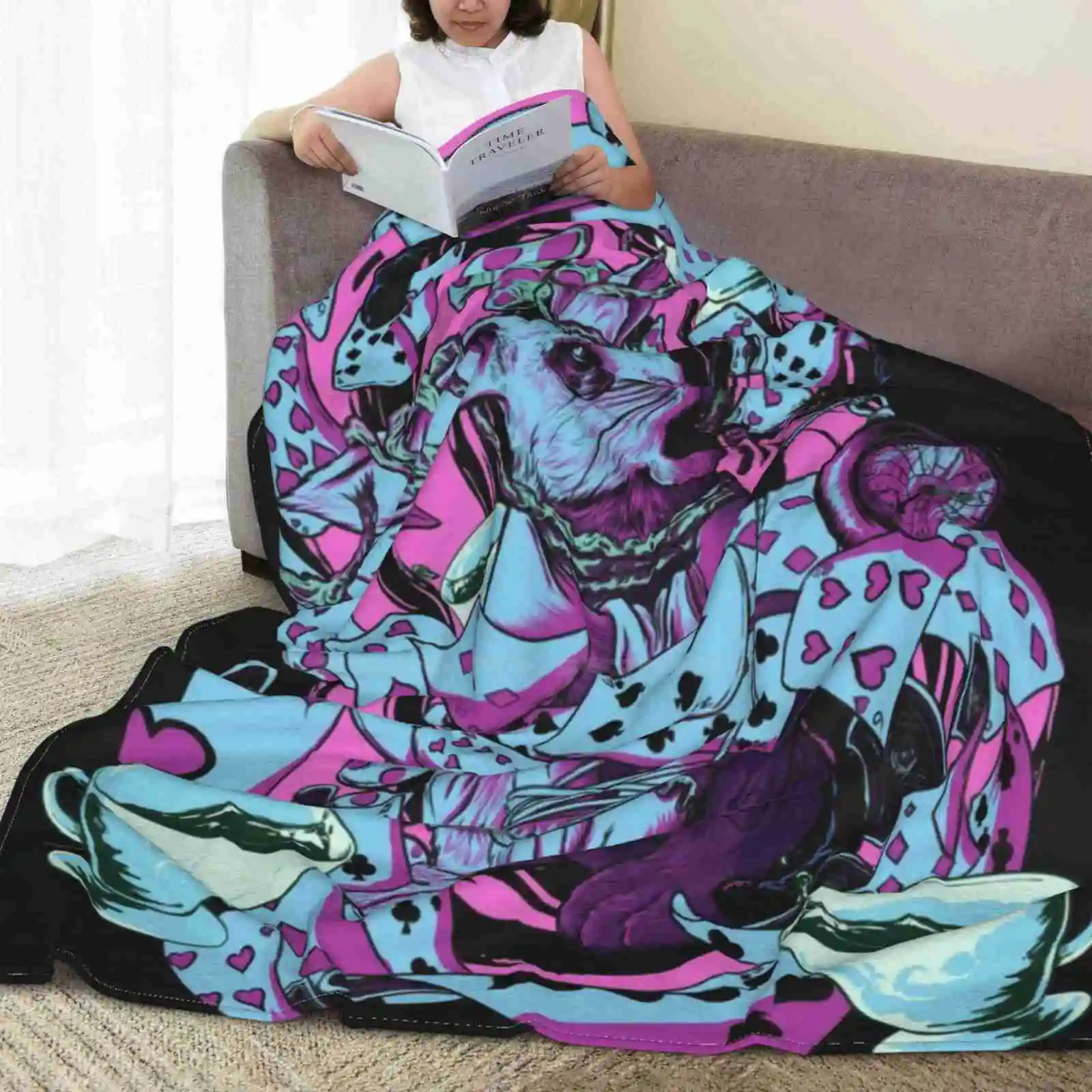 Белый кролик новый принт новинка модное мягкое теплое одеяло белый кролик-это