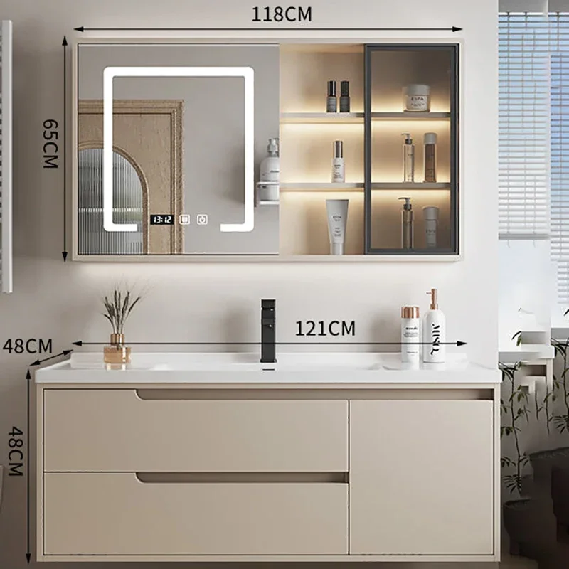 Раковина для шкафа в ванную комнату роскошная узкая мебель хранения шкафы