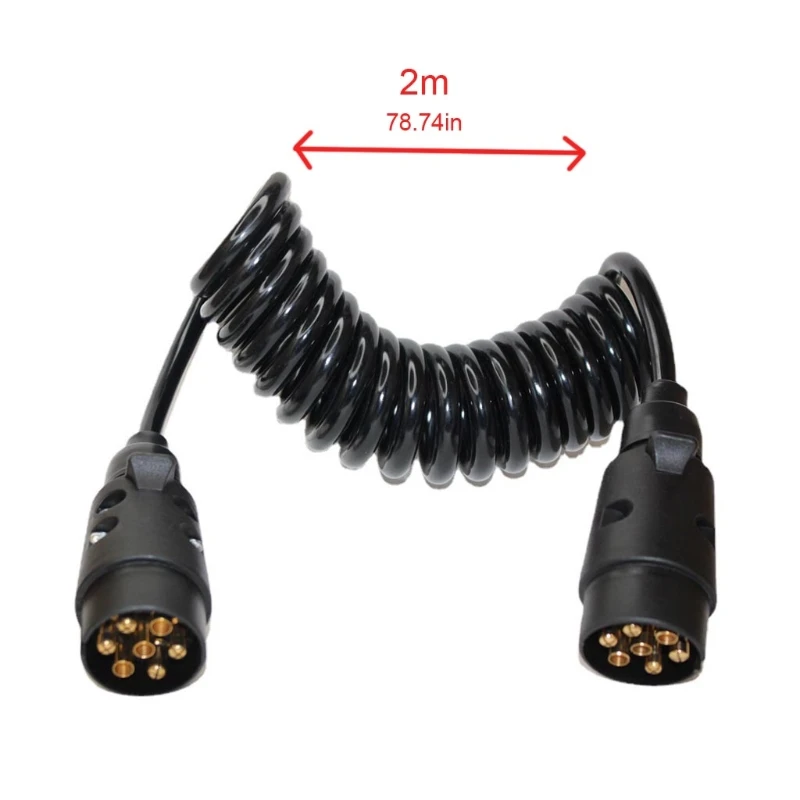 

2 M 7 Pin Trailer Light Board Extension Cable Male to Female Cable Socket Wire Part Cable Splices Circuit Socket