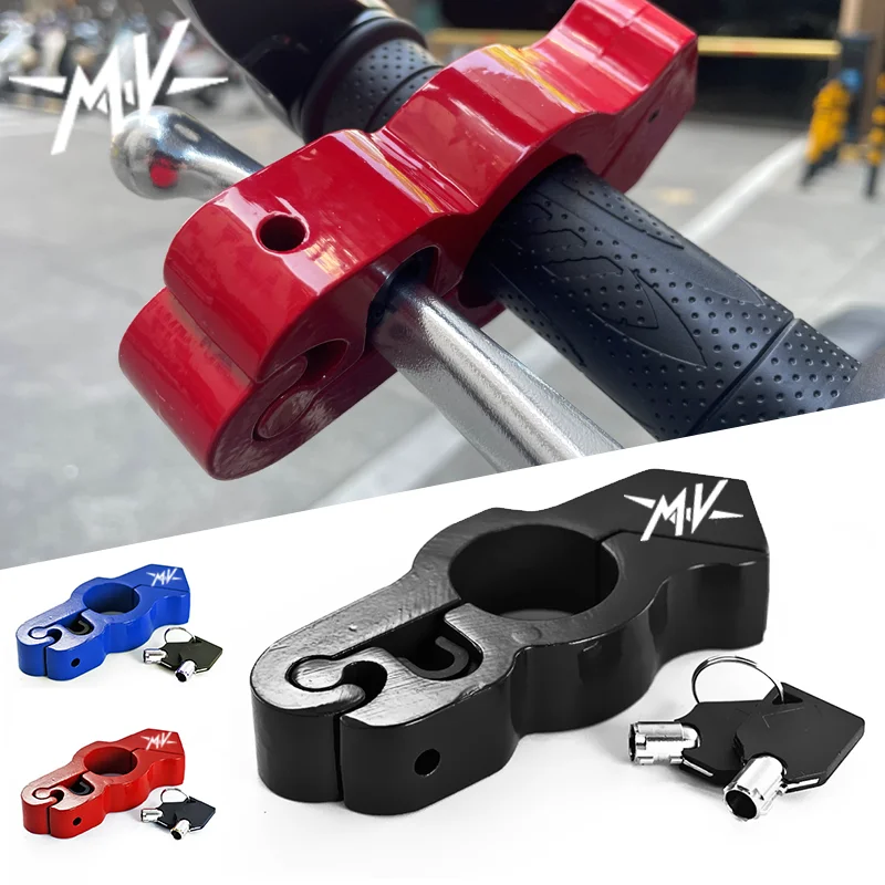

For MV Agusta 675 800 Brutale 800 1000 Turismo Veloce RC Motorcycle Grip Brake Lock Anti Theft Security Safety Handlebar Locking