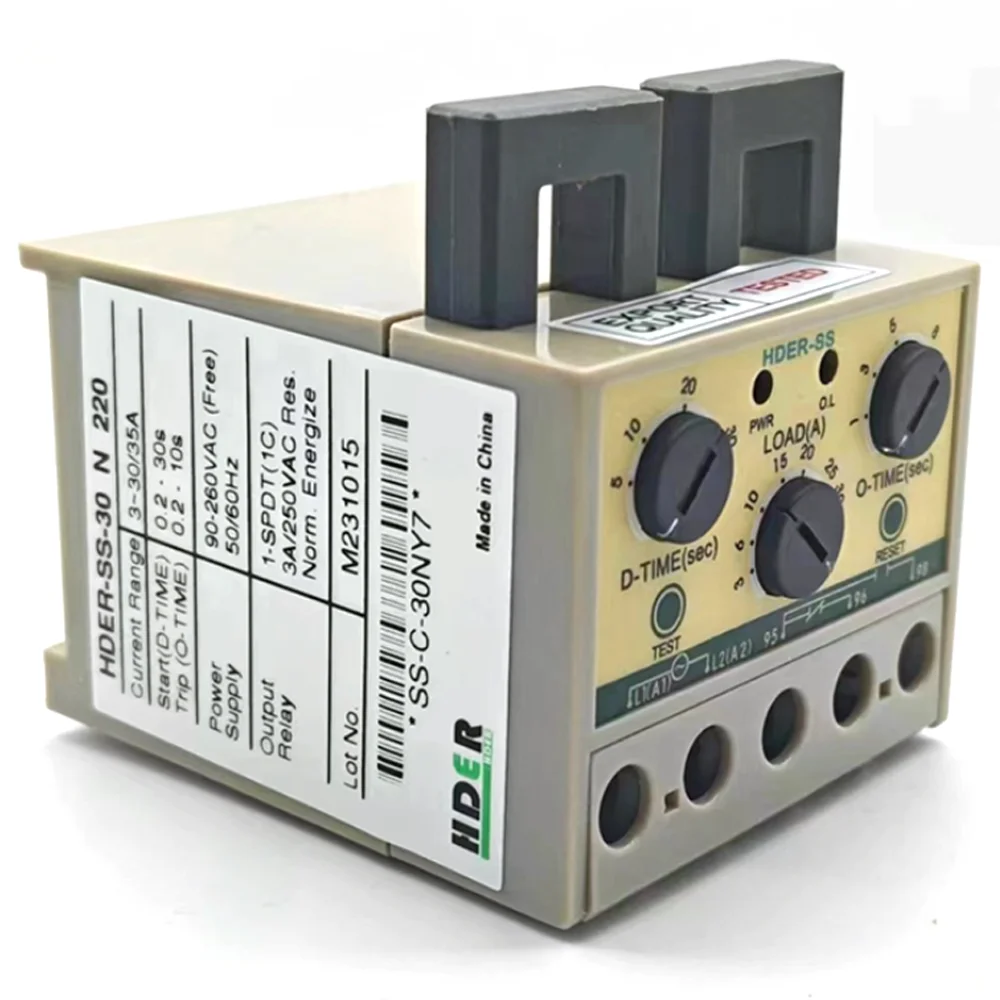 Фото Электронное реле перегрузки по току HDER-SS 05N 30N 60N 90-260 В 180-440 В №3